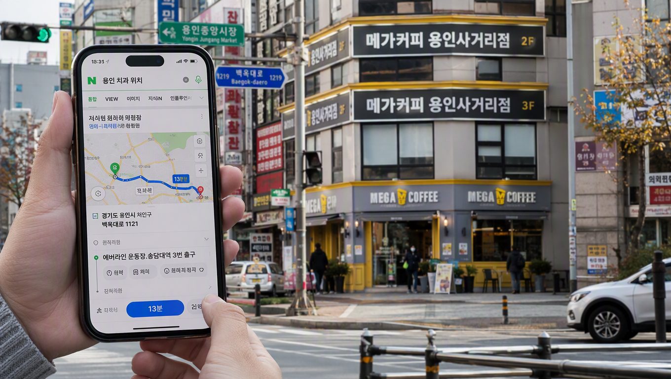 용인 치과 위치를 지도와 대중교통으로 확인하는 방법