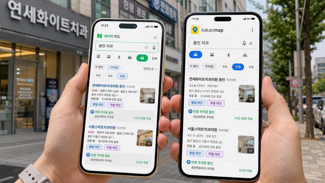 용인 치과 위치 검색 후 방문 전에 확인할 주차와 야간 진료 정보